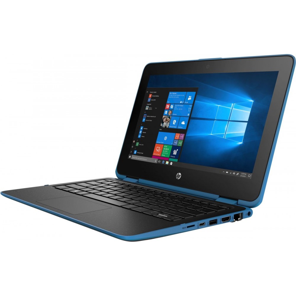 HP ProBook x360 11 G3 EE Blue Grade A- Intel Pentium Quad-Core Silver 8GB DDR4 Onboard 